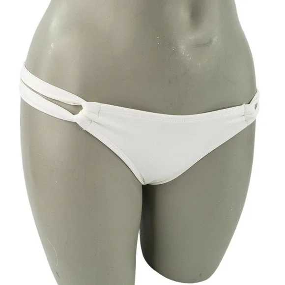 Cheeky Bikini Swim Bottom Juniors 1 Womens 00 White Strappy Sides - Picture 2 of 11